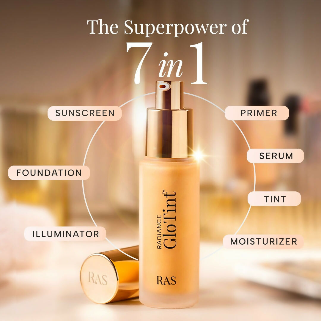 Ras Radiance GloTint 7-in-1 Serum Skin Perfector SPF 30 PA ++++ Skin Tint Foundation-Taupe