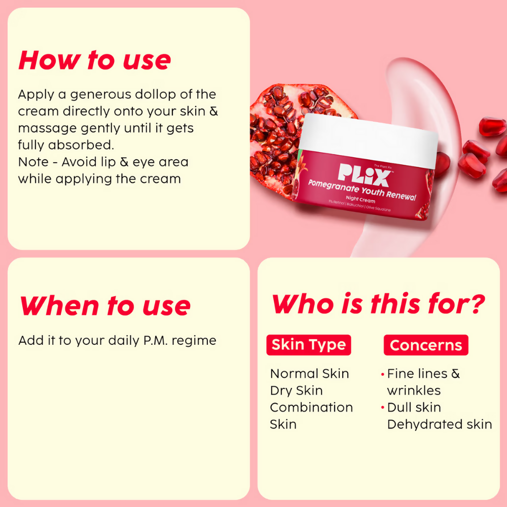 PLIX The Plant Fix 0.6% Retinol Dewy Serum, Anti Ageing Night Cream & Vitamin C Face Wash Cleanser