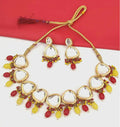 Joban Fashion Hand Made High Quality Gold Plated Base Metal Alloy Kundan Stone Studded Kundan Jewellery Set