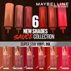 Maybelline New York Super Stay Vinyl Ink Liquid Lipstick, Instant Shine Lasts Up To 16H - Siracha Sauce