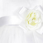 Asmaani Baby Girl's White Satin A-Line Maxi Full Length Dress (AS-DRESS_22001)