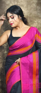 Exclusive Collection Block Print Pure Cotton Handloom Gorgeous Saree - Distacart
