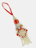 NVR Women & Men Set of 2 White Pearl Bhaiya Bhabhi Rakhi With Roli Chawal - Distacart