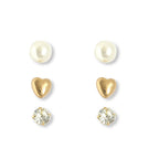 Gold-Plated Alloy Set Of 6 Designer Earrings - The Pari - Distacart