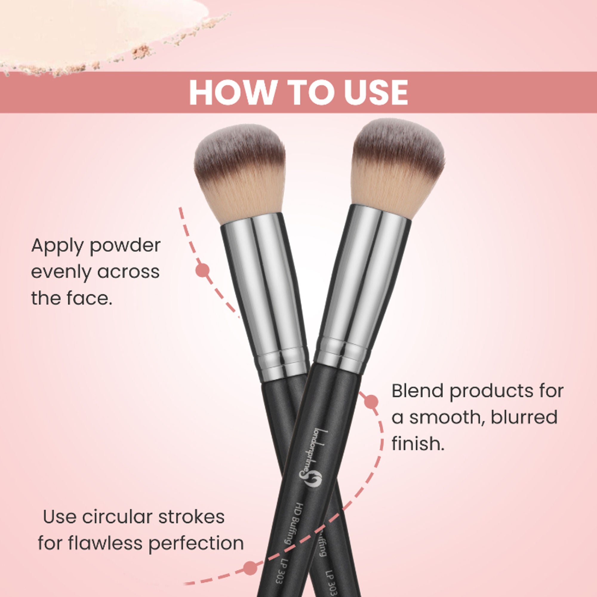 London Prime HD Buffing Brush-LP303 ( Formerly London Pride Cosmetics )