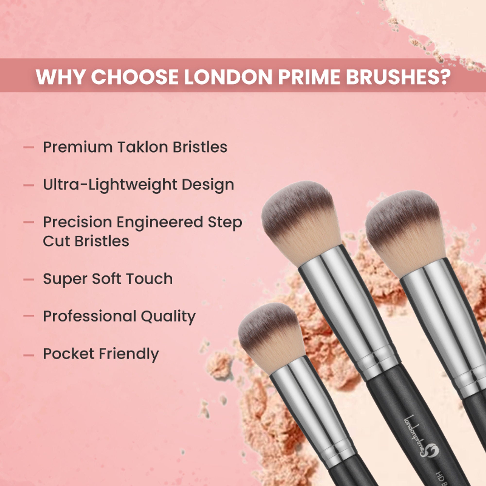 London Prime HD Buffing Brush-LP303 ( Formerly London Pride Cosmetics )
