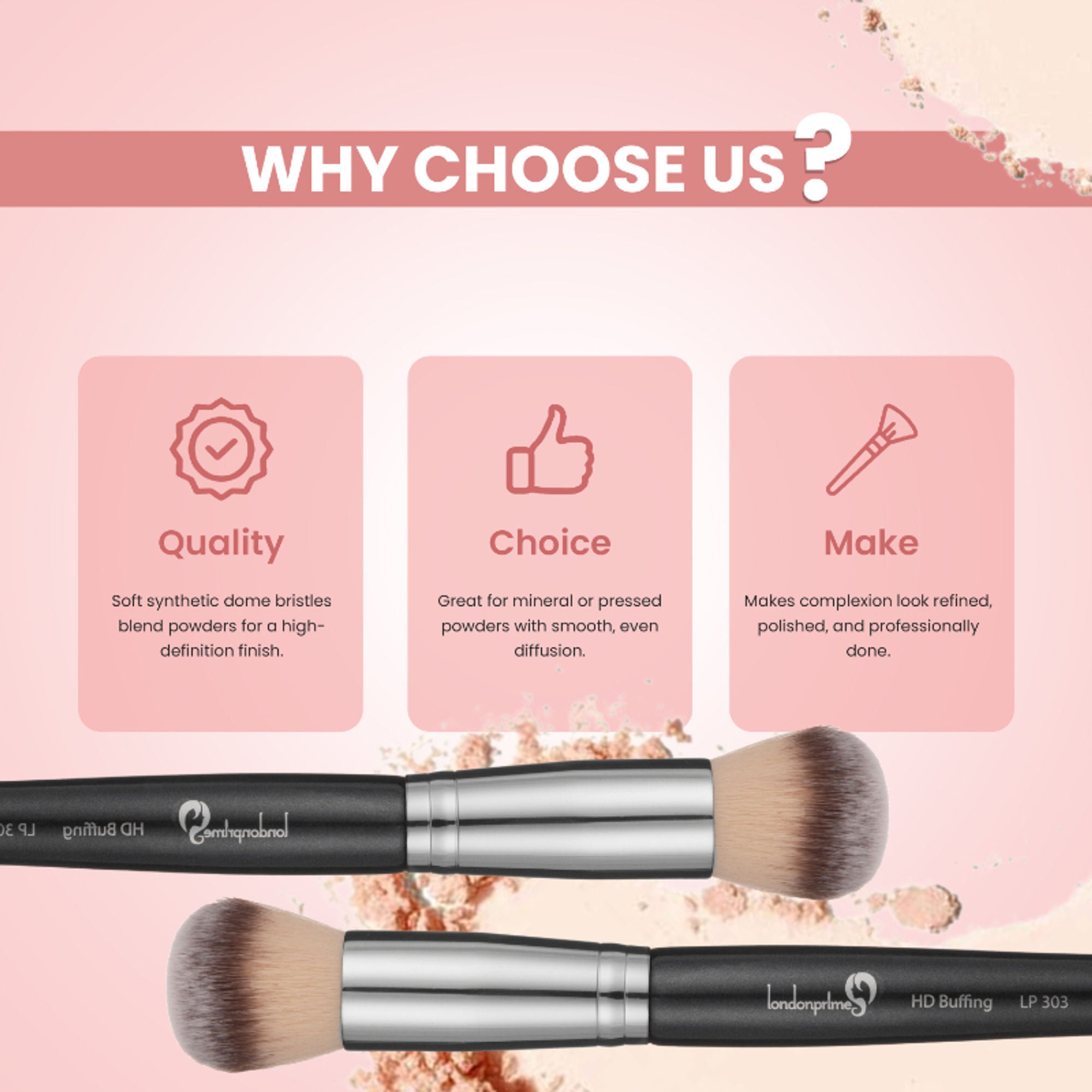 London Prime HD Buffing Brush-LP303 ( Formerly London Pride Cosmetics )