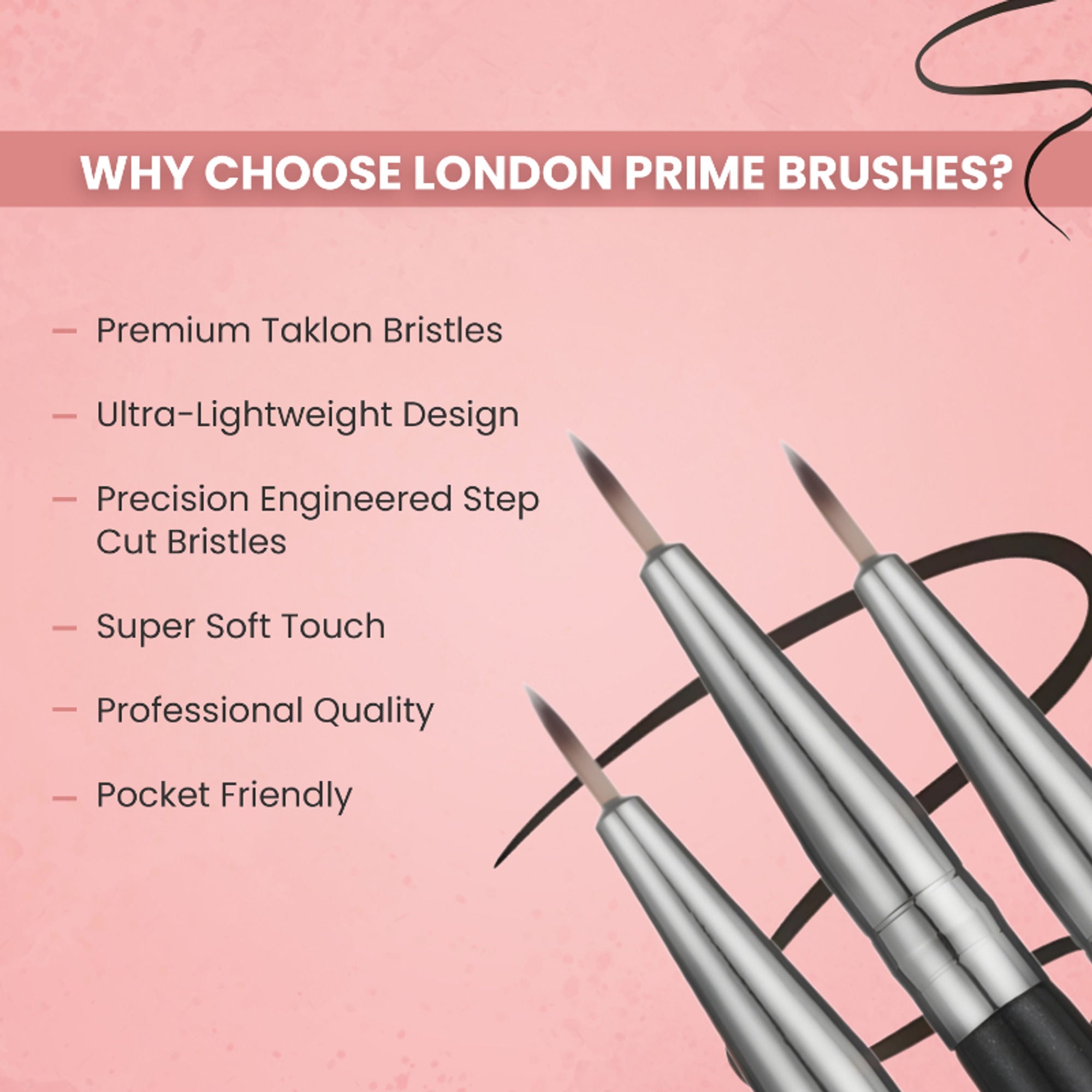 London Prime HD Eyeliner Brush-LP312 ( Formerly London Pride Cosmetics )