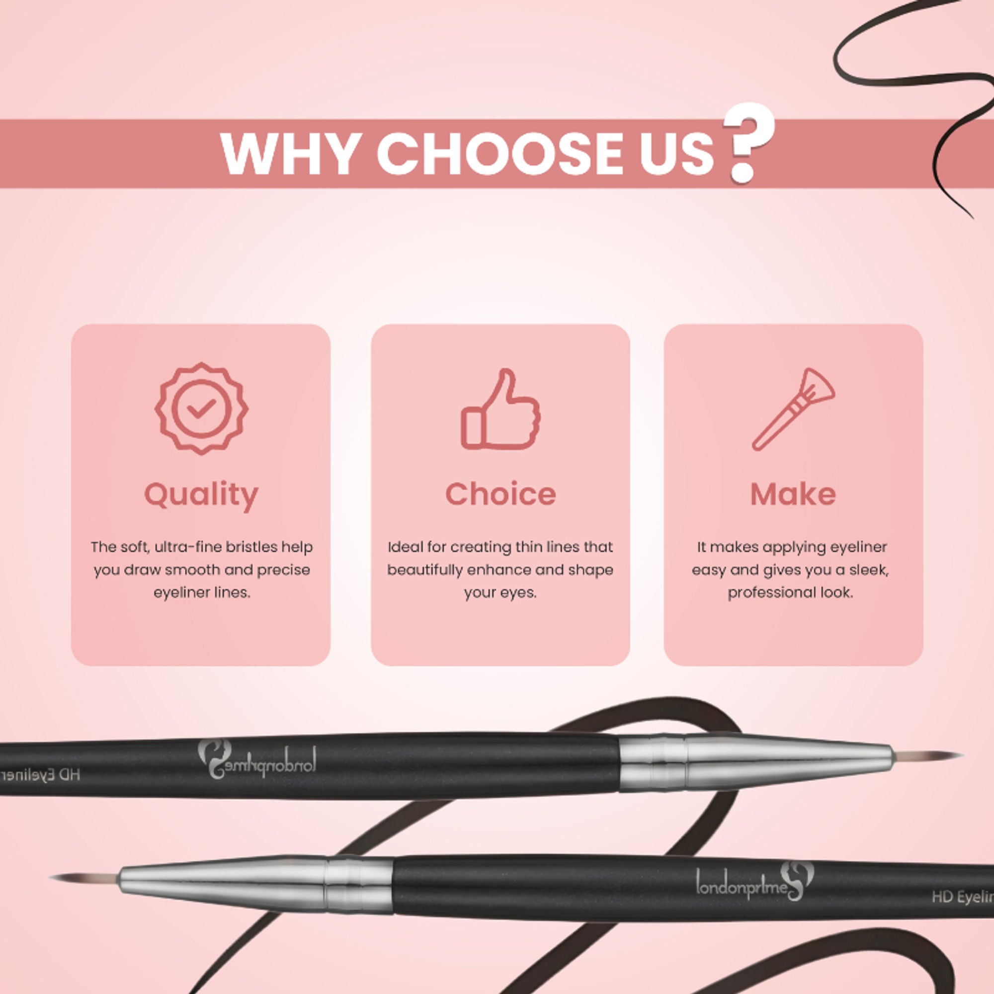 London Prime HD Eyeliner Brush-LP312 ( Formerly London Pride Cosmetics )