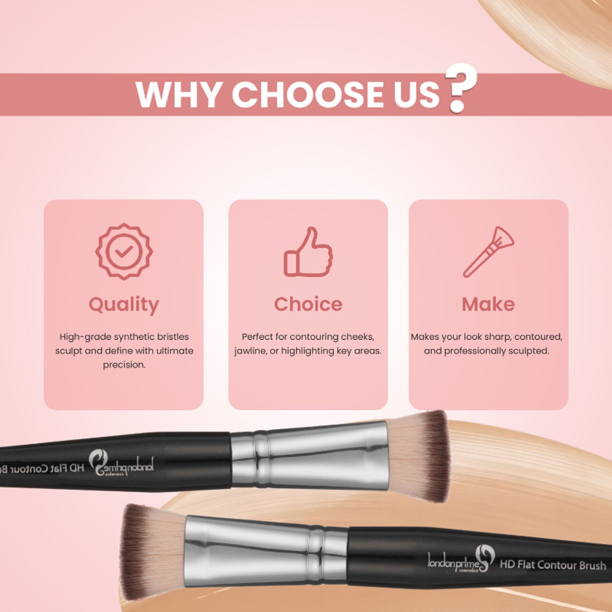 London Prime HD Flat Contour Brush-LP307 ( Formerly London Pride Cosmetics )