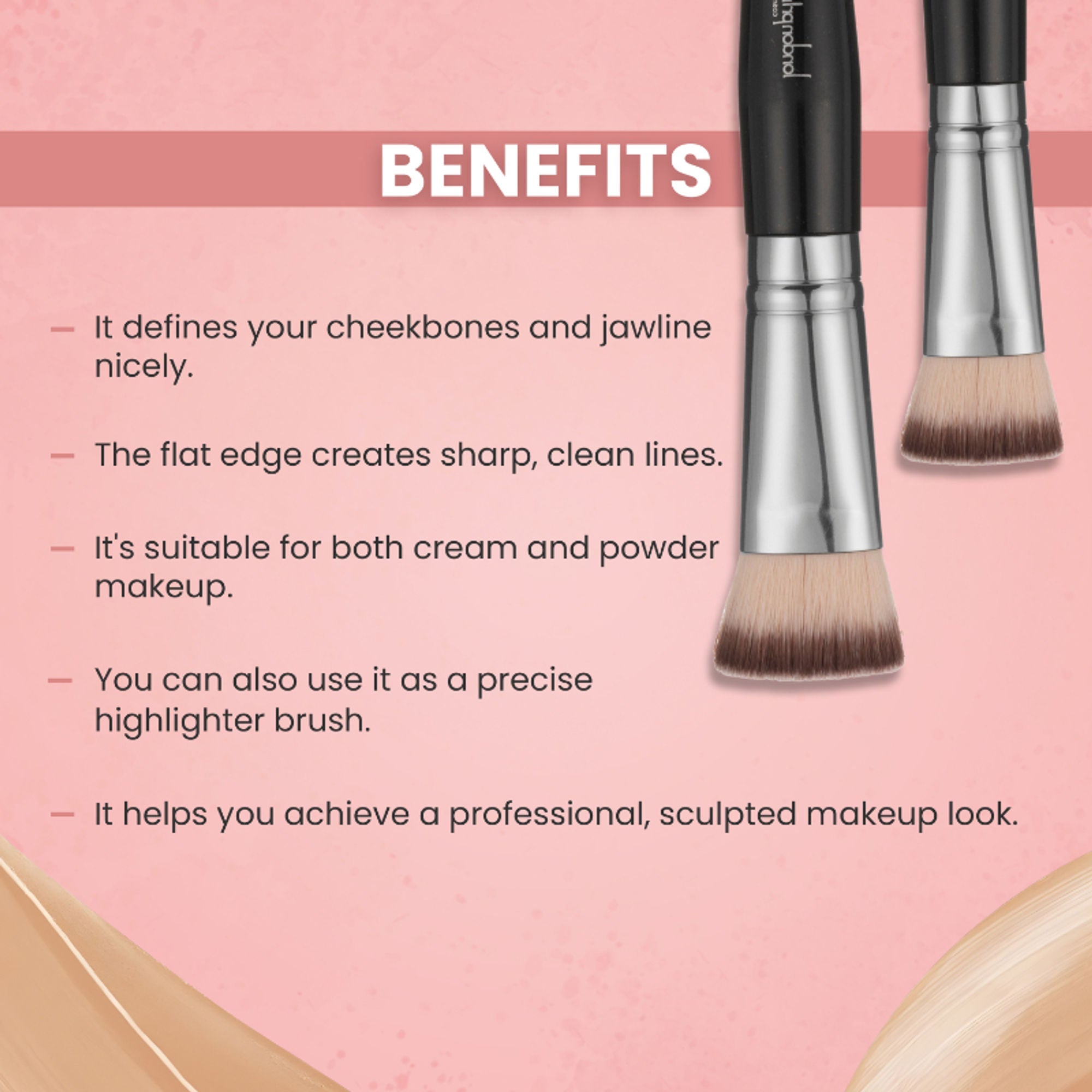 London Prime HD Flat Contour Brush-LP307 ( Formerly London Pride Cosmetics )