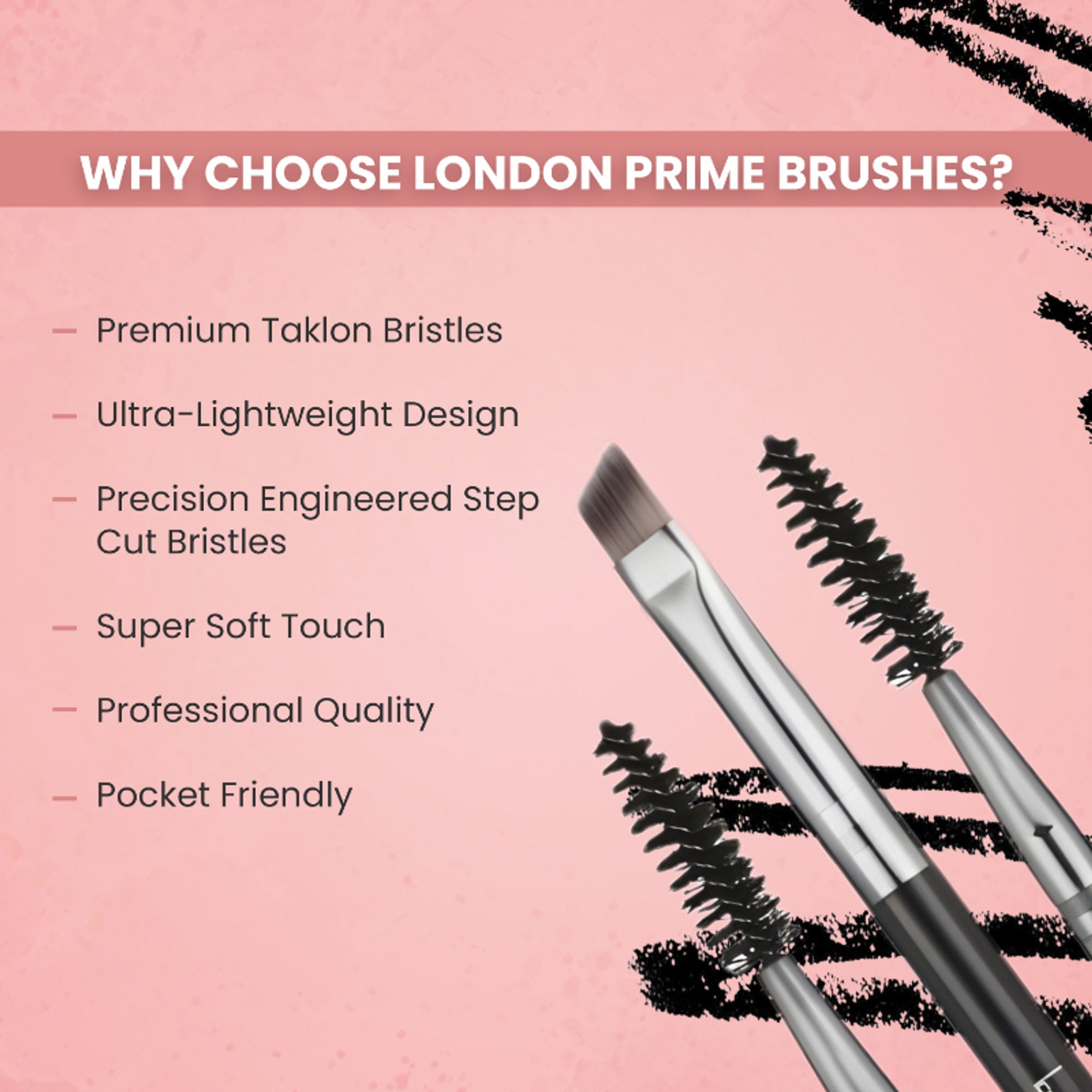 London Prime HD Brow And Angular Brush-LP313 ( Formerly London Pride Cosmetics )