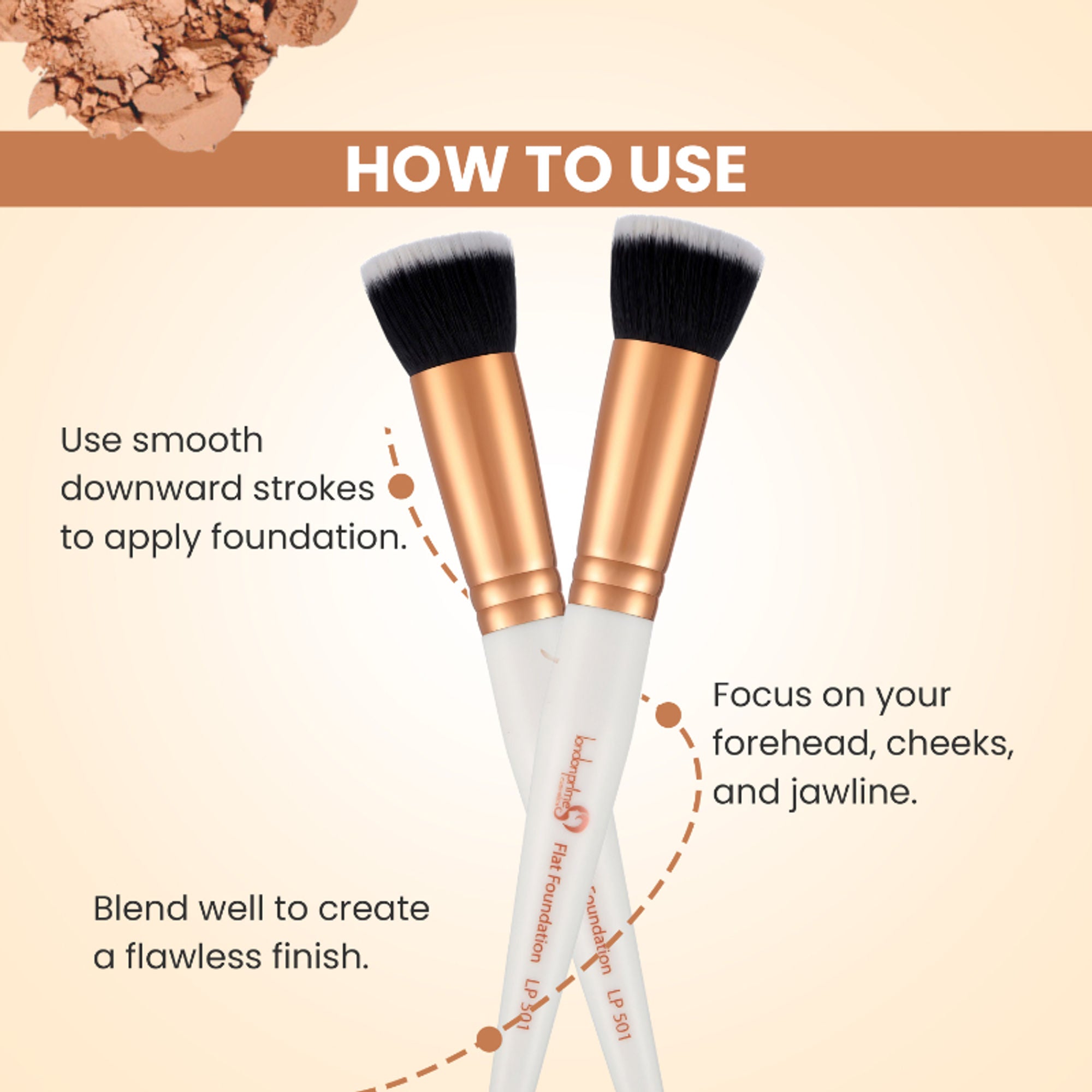 London Prime Cosmetics GS Flat Foundation Brush