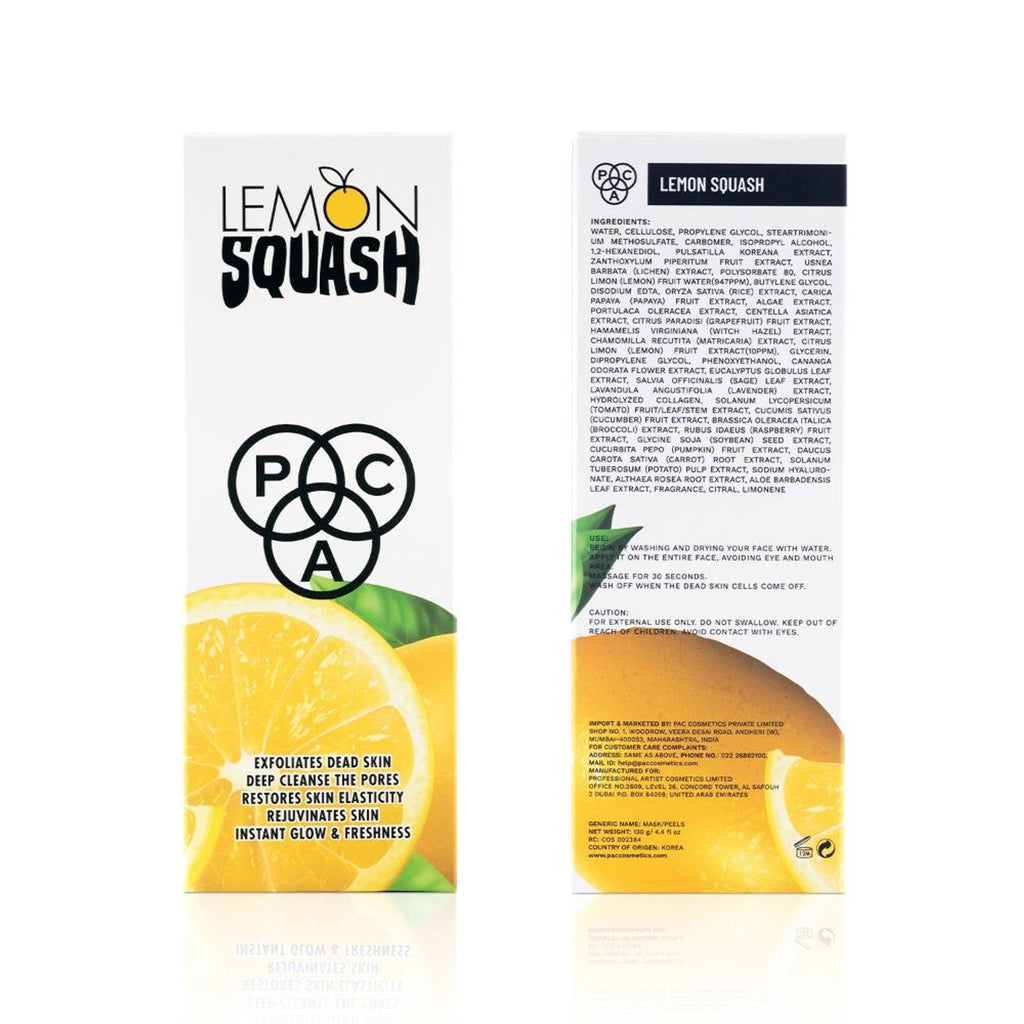 PAC Studio Lemon Squash Exfoliator - Gentle Lightweight Exfoliater, Unclogs Pores, Adds Instant Freshness