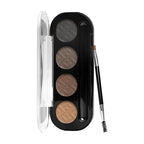 PAC Studio Eyebrow Definer Palette 4 colors - Fine Powder Formula With 2-in-1 Angled Spoolie Brush