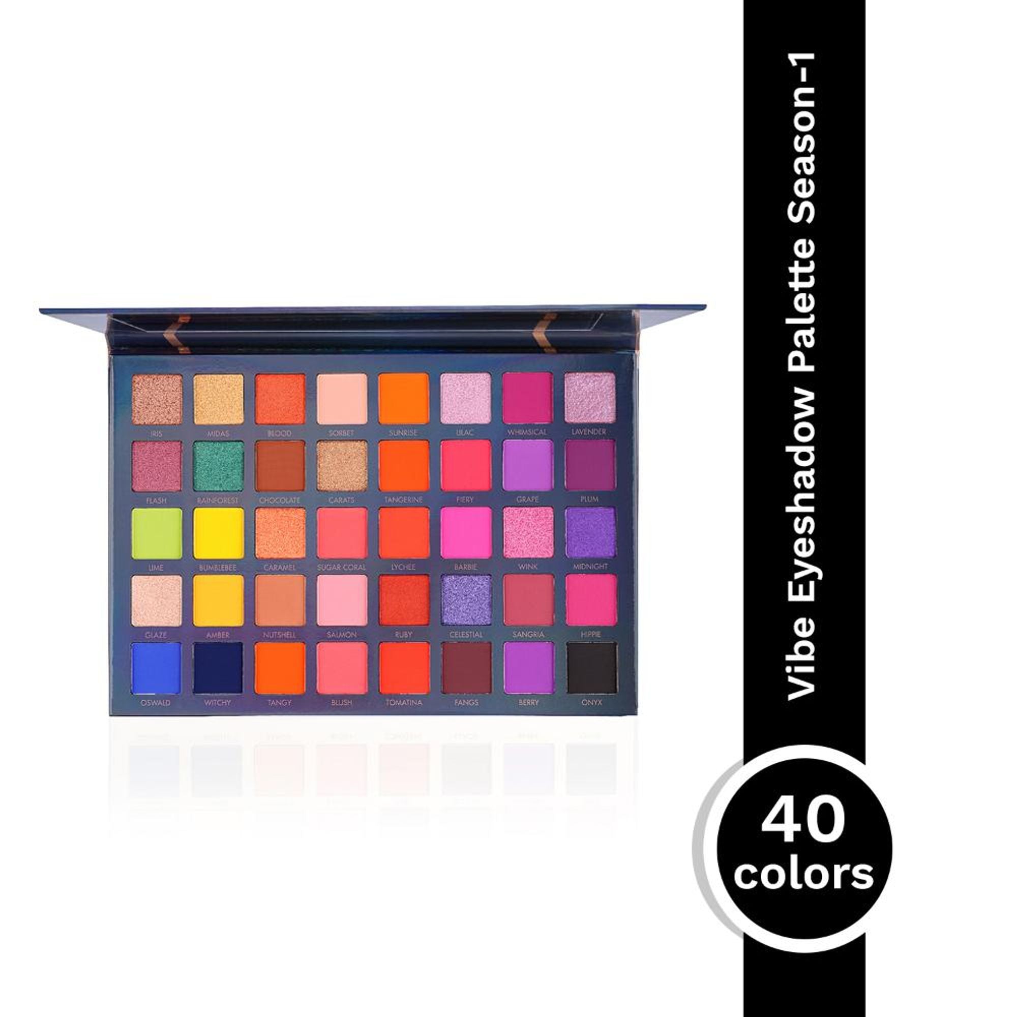 PAC Studio Vibe Eyeshadow Palette X40 Season 1 - Blendable Formula, Intense Color Payoff, Richly Pigmented