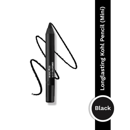 PAC Studio Longlasting Kohl Pencil Mini Black - Waterproof Intense Payoff, One Swipe Application