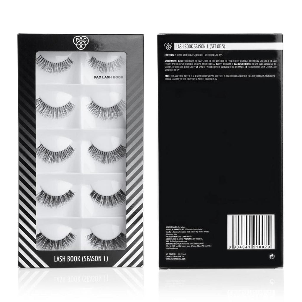 PAC Studio Lash Book Season 1 - Mix of Natural & Bold Lashes, Reusable up to 12X, Lightweight All-Day Wear