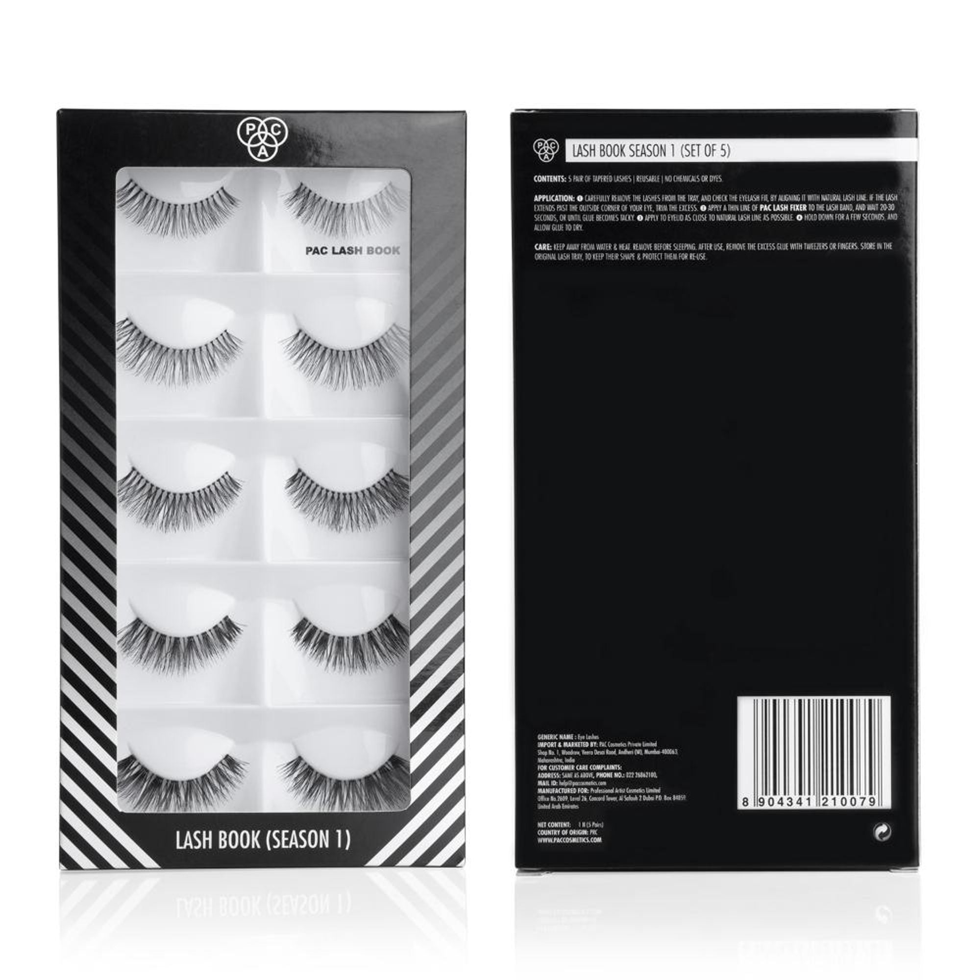 PAC Studio Lash Book Season 1 - Mix of Natural & Bold Lashes, Reusable up to 12X, Lightweight All-Day Wear
