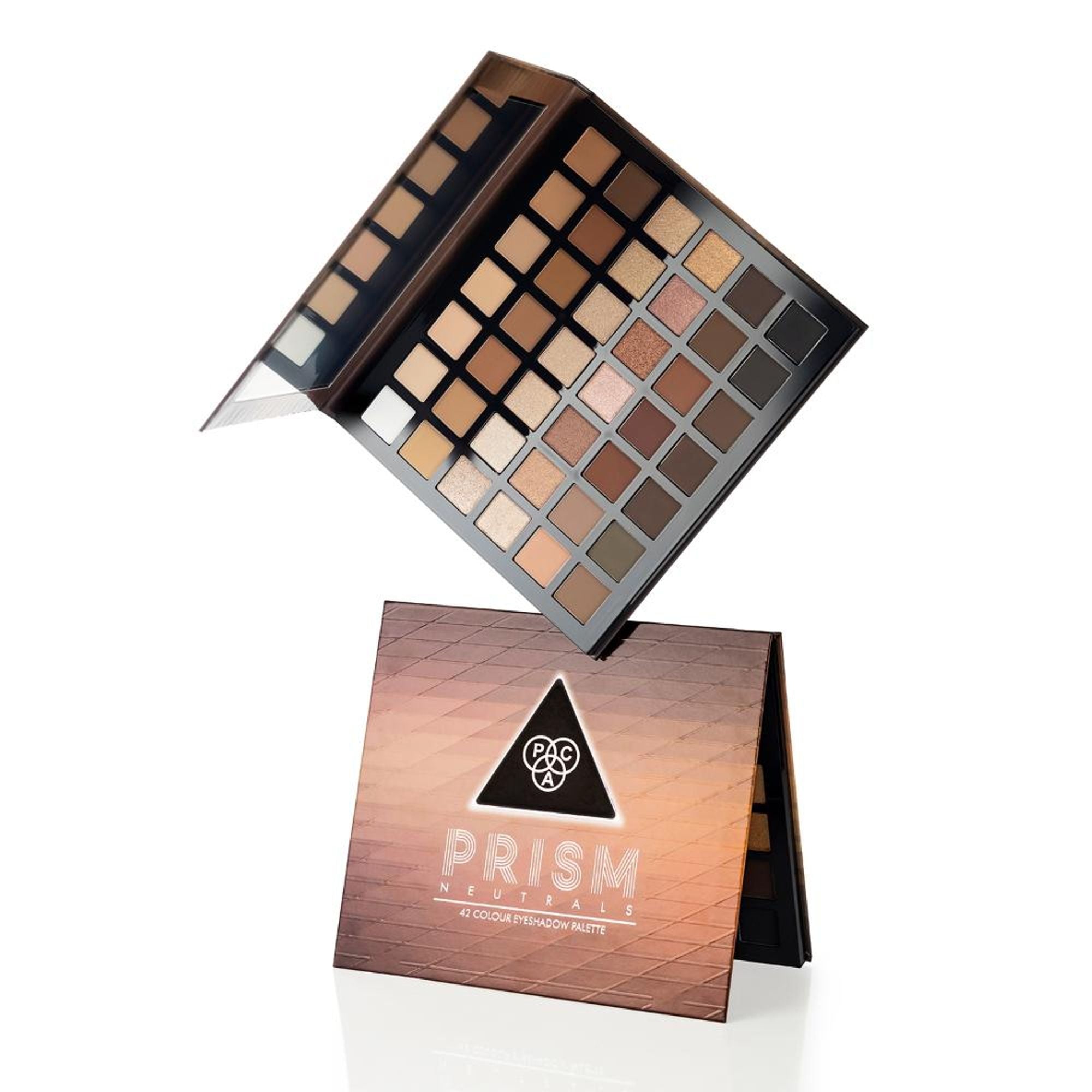 PAC Studio Prism Eyeshadow Palette X42 Neutrals - High Impact Mattes Pearls & Shimmers, Blendable Formula