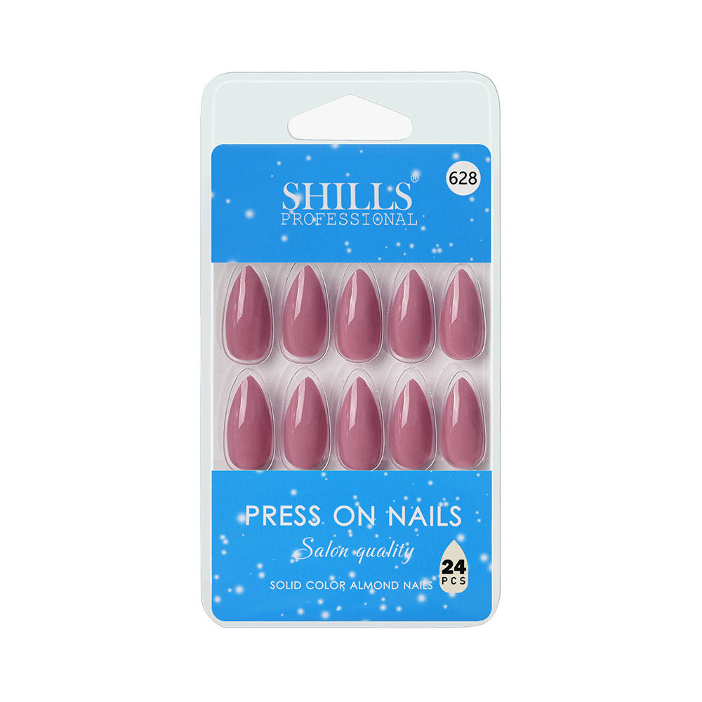 shills professional reusable press on nails almond spn628