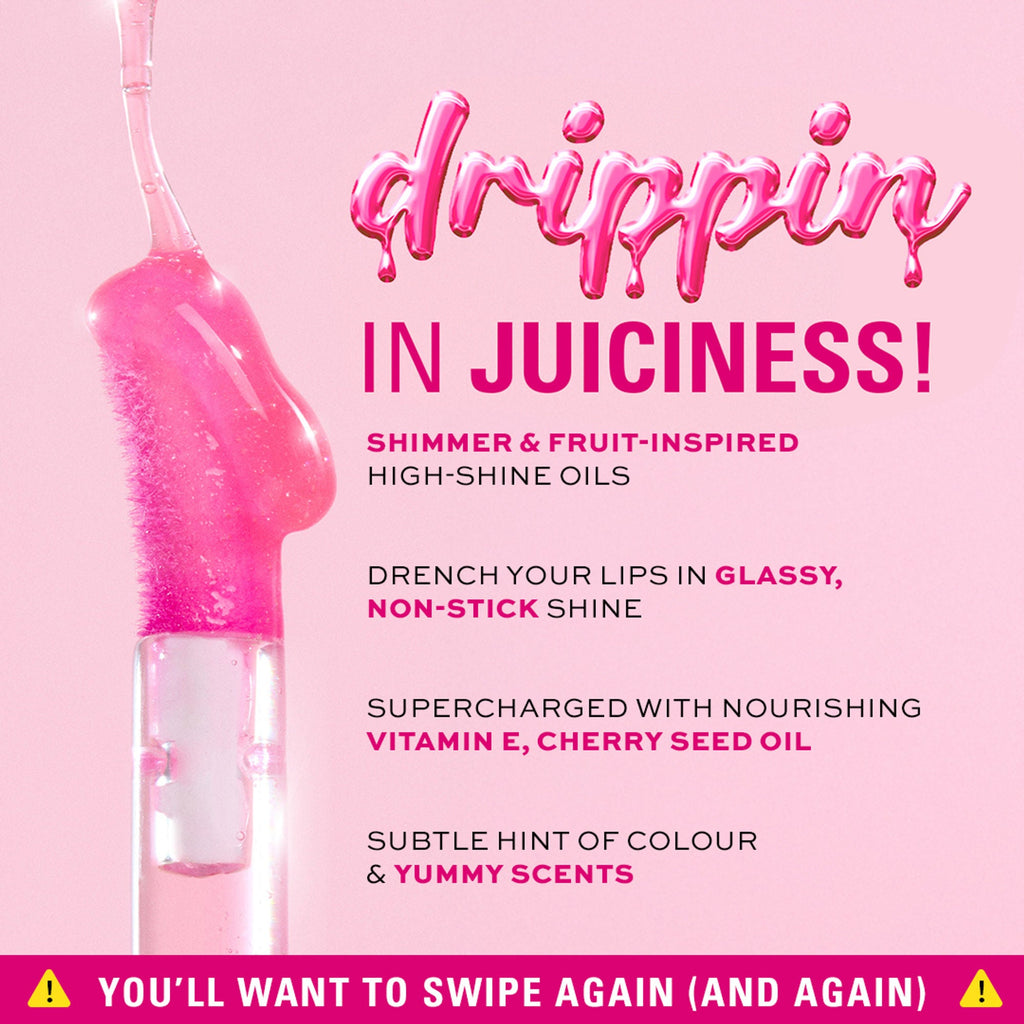 Makeup Revolution Pout Lip Oil - Pink Shimmer - Distacart
