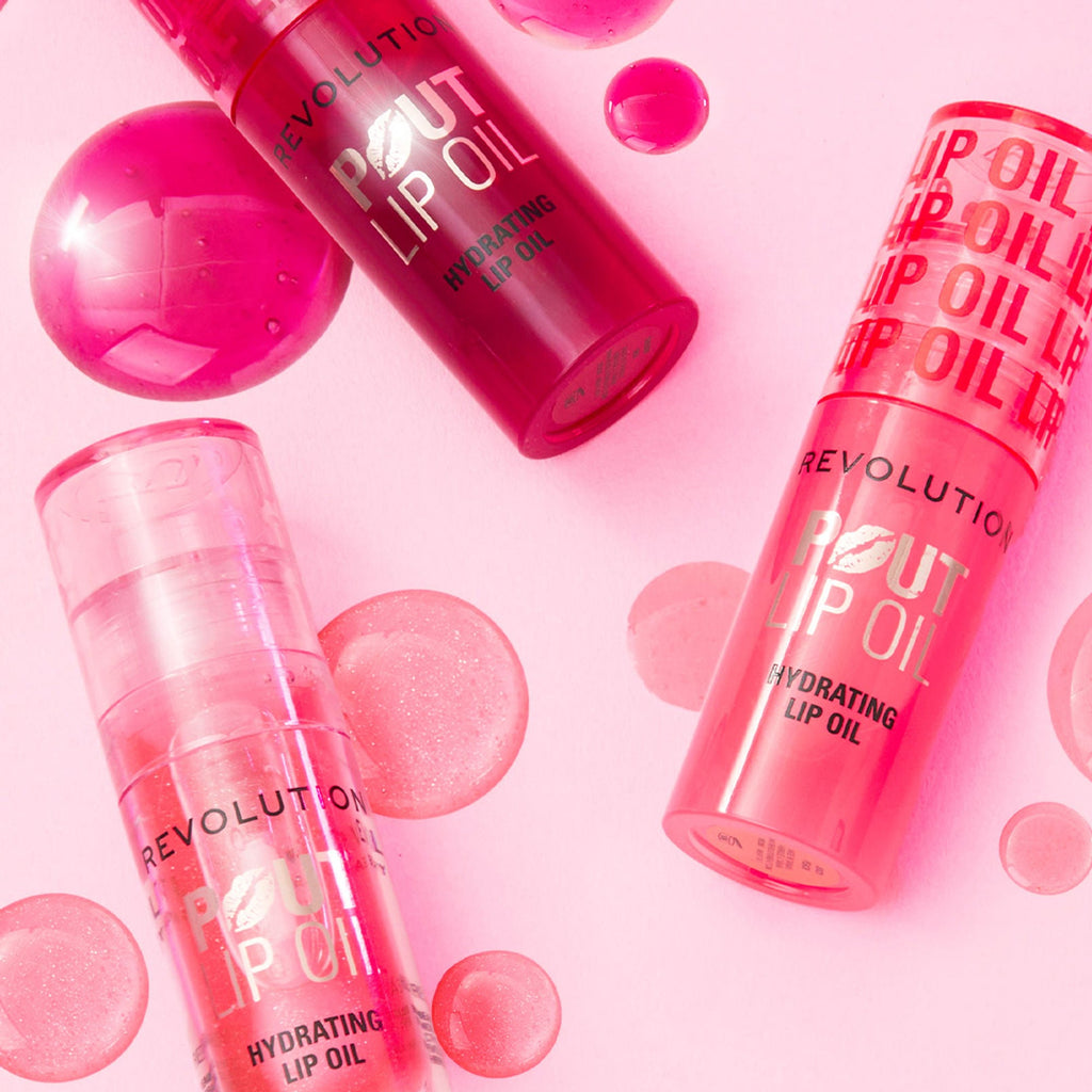 Makeup Revolution Pout Lip Oil - Pink Shimmer - Distacart