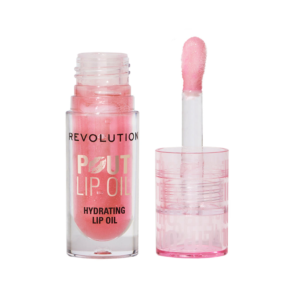 Makeup Revolution Pout Lip Oil - Pink Shimmer - Distacart