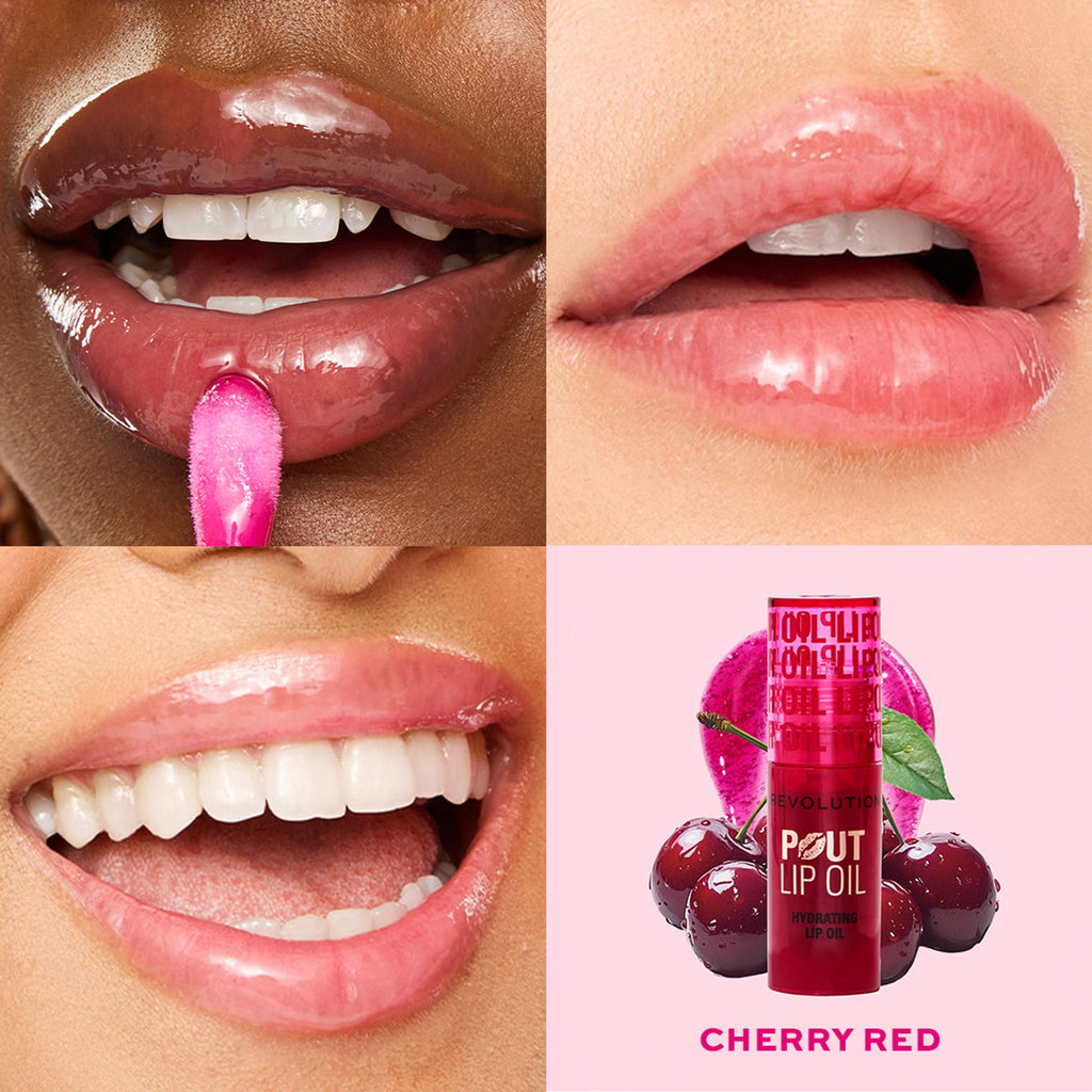 Makeup Revolution Pout Lip Oil - Cherry Red