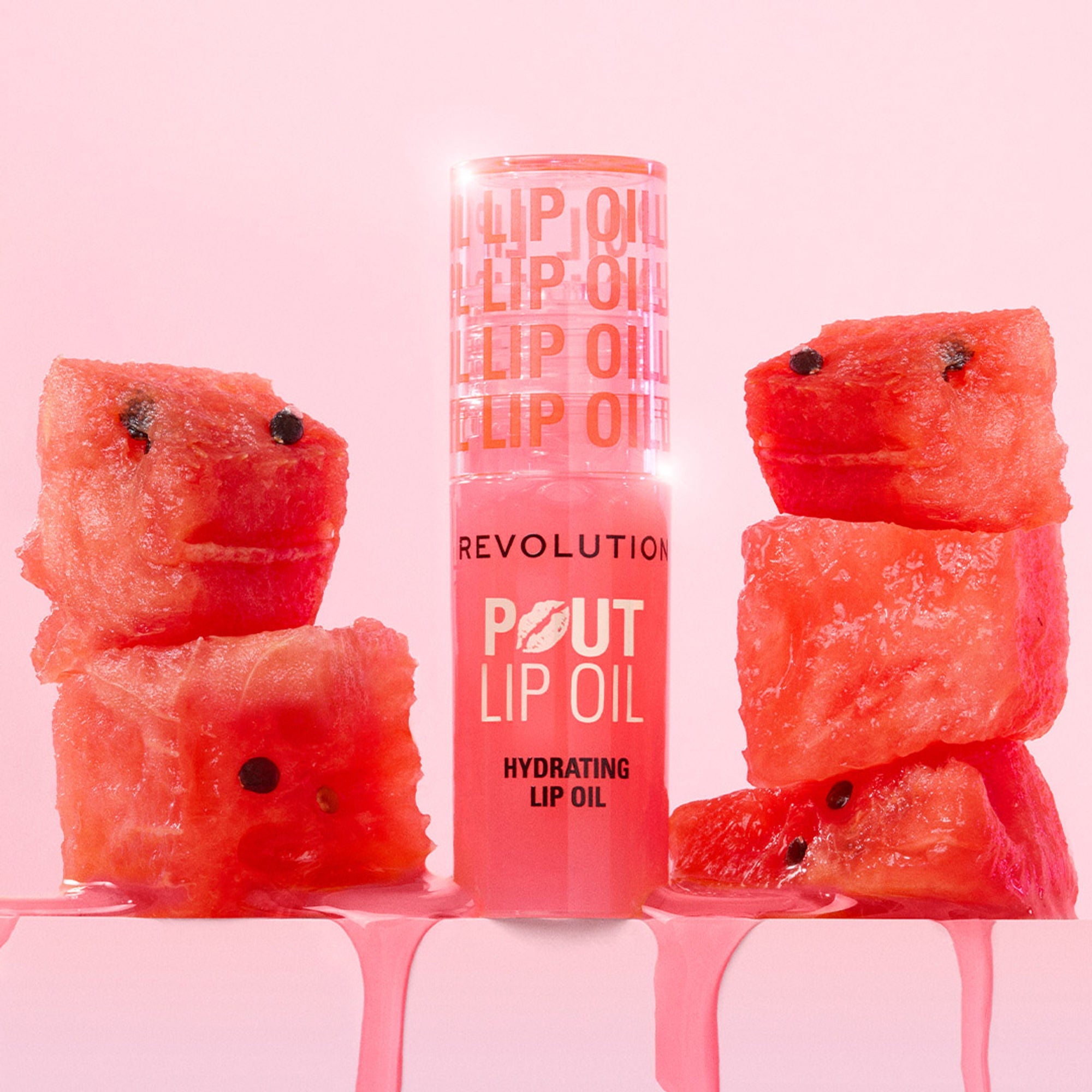 Makeup Revolution Pout Lip Oil - Watermelon Pink