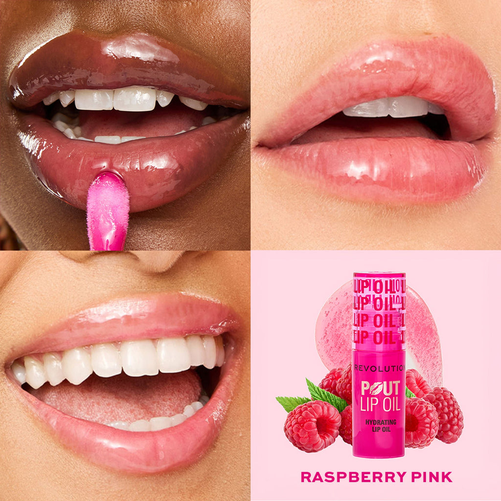 Makeup Revolution Pout Lip Oil - Raspberry Pink