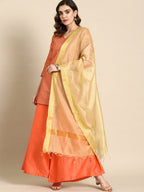 All About You Women Woven Design Regular Kurta with Palazzos & Dupatta