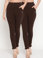 TAG 7 Pack of 2 Brown Ankle-Length Leggings