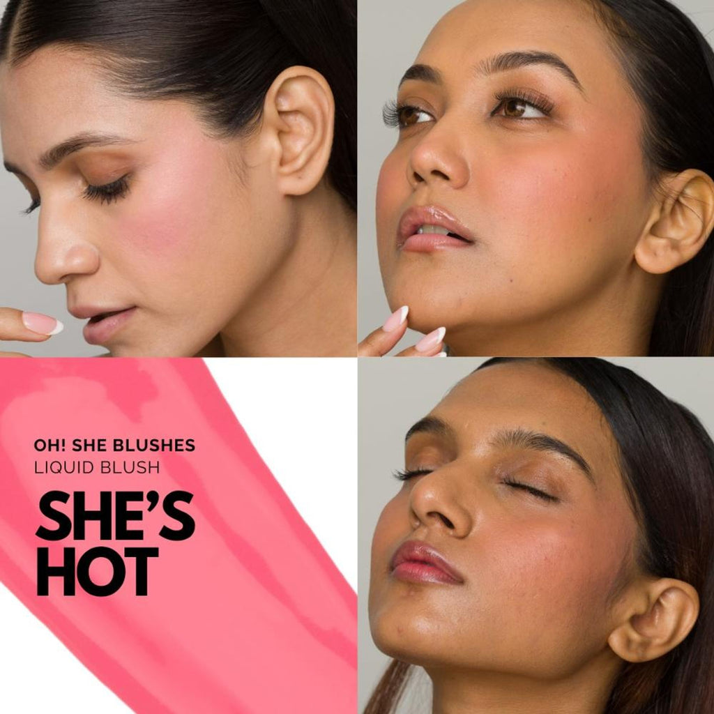 IRIS COSMETICS Oh! She Blushes Liquid Blush - Bright Pink