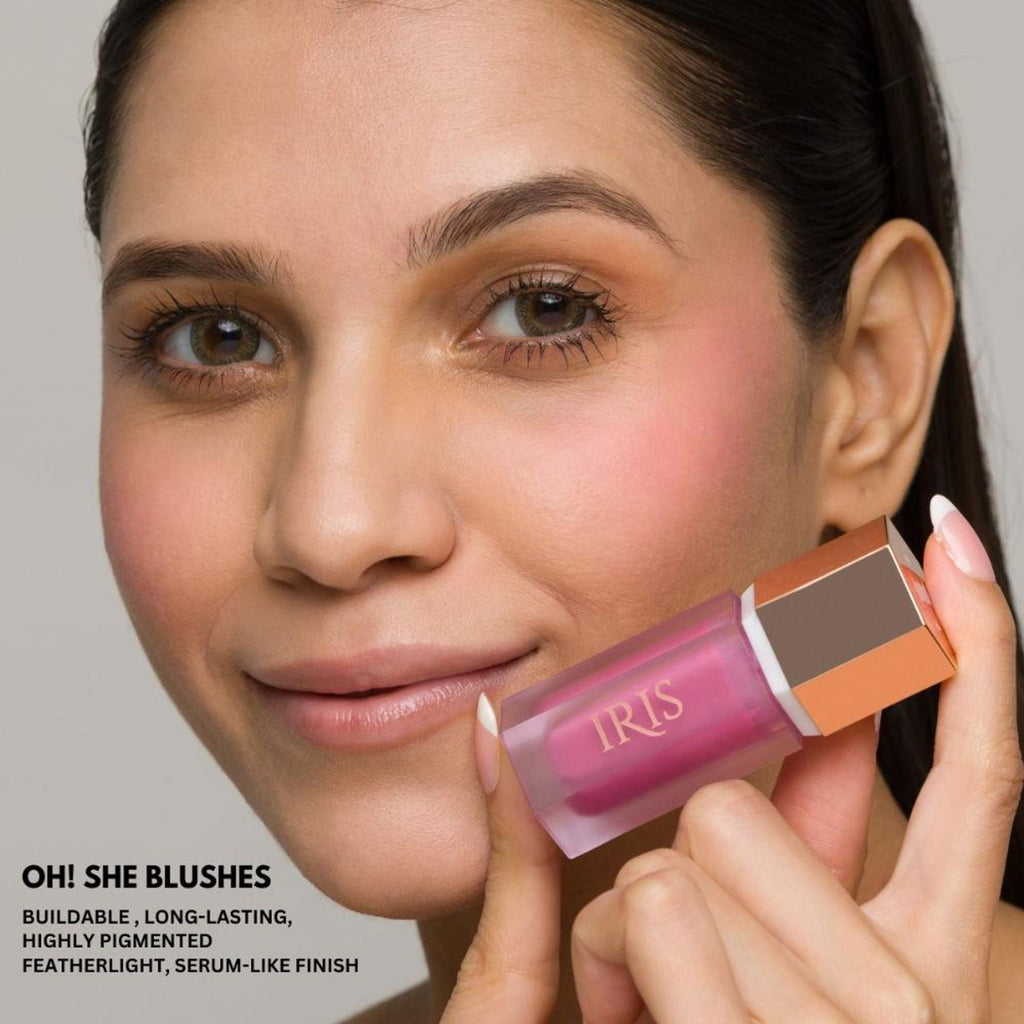 IRIS COSMETICS Oh! She Blushes Liquid Blush - Nude Pink