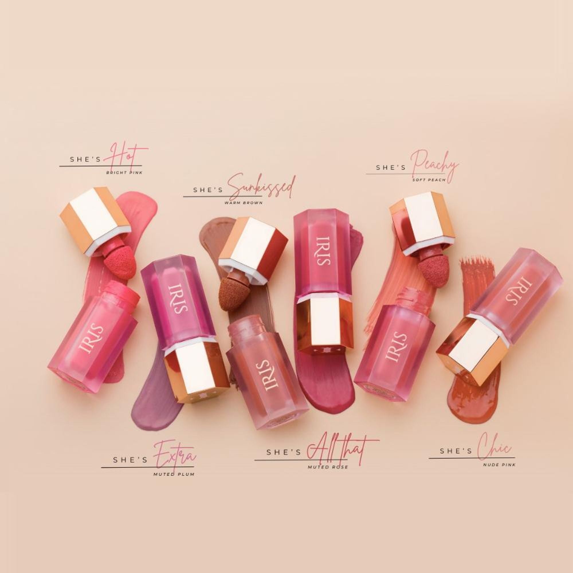 IRIS COSMETICS Oh! She Blushes Liquid Blush - Nude Pink