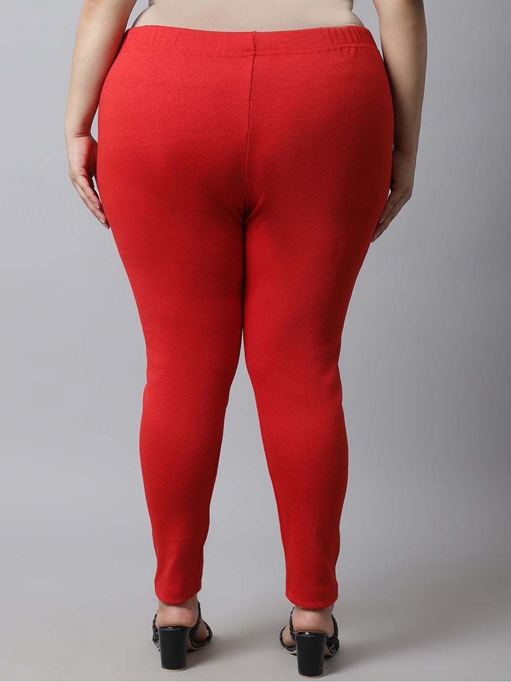 TAG 7 Women Plus Size Pack Of 2 Solid Ankle-Length Leggings