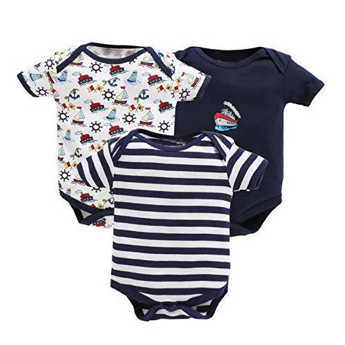EIO New Born Baby Rompers Body Suits Jump Suit For Boys And Girls - Black