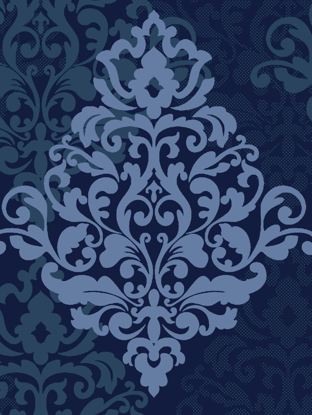 My Room Navy Blue Ethnic Printed 144 TC Super King Bedsheet with 2 Pillow Covers