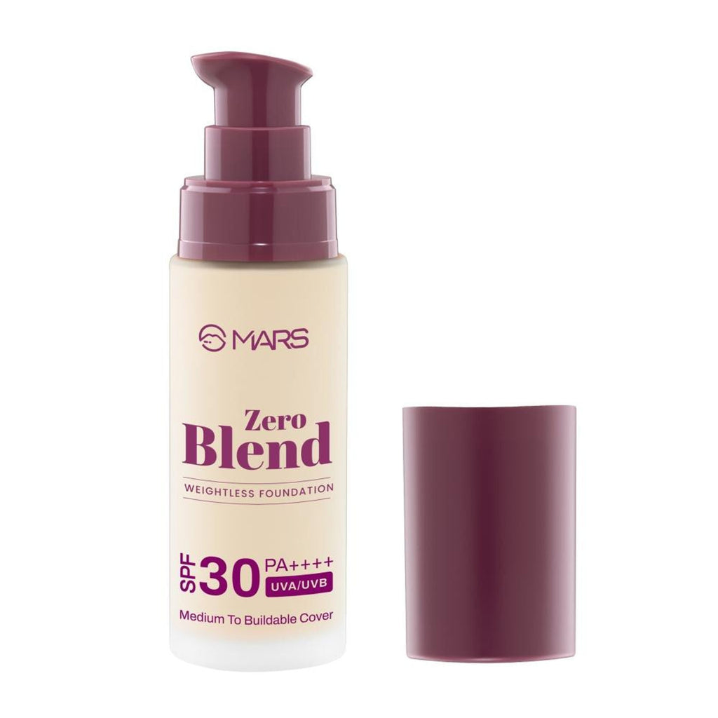 MARS Cosmetics SPF30 PA+++ Zero Blend Weightless Foundation - 02 Shell Coconut