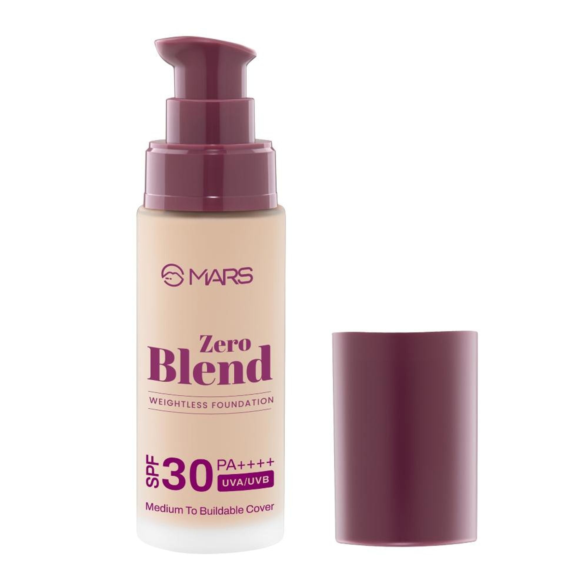 MARS Cosmetics SPF30 PA+++ Zero Blend Weightless Foundation - 04 Almond Butter