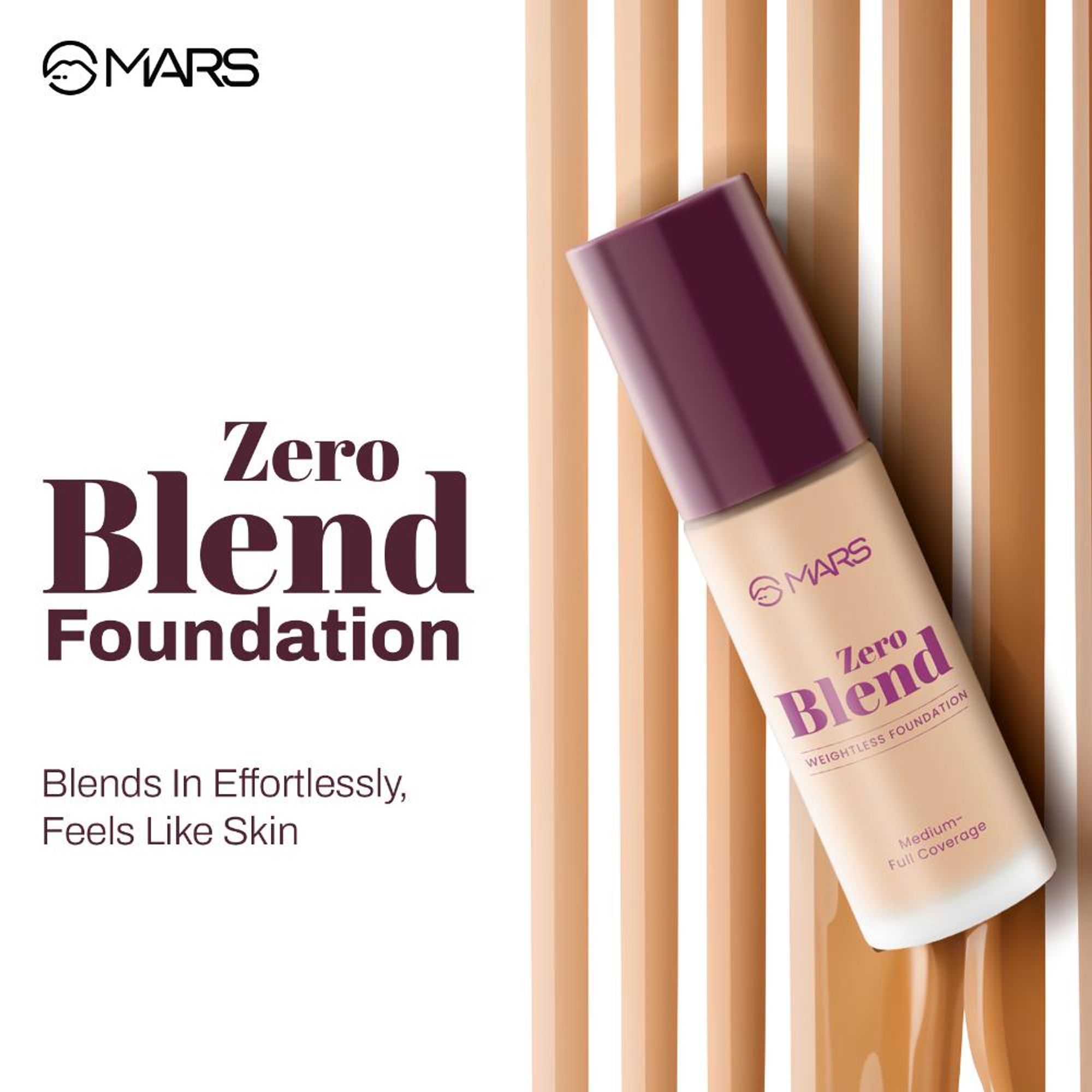 MARS Cosmetics SPF30 PA+++ Zero Blend Weightless Foundation - 06 Honey Gold