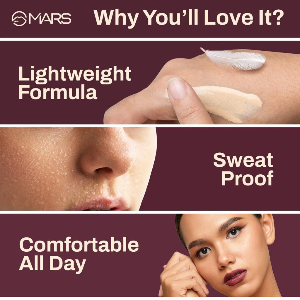 MARS Cosmetics SPF30 PA+++ Zero Blend Weightless Foundation - 07 Caramel Glow