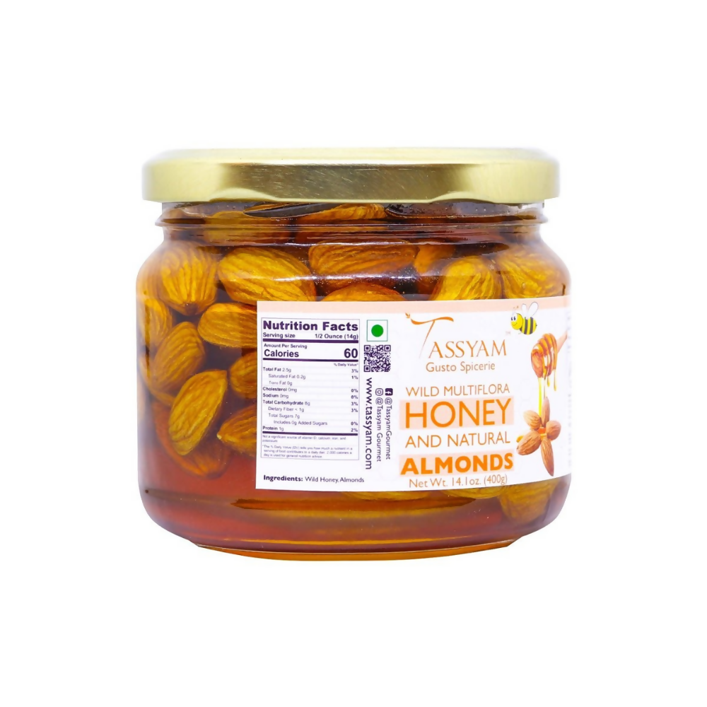 Tassyam Organics Wild Honey with California Almonds