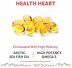 bliss welness heart health arctic fish oil high potency omega 3 softgel capsule