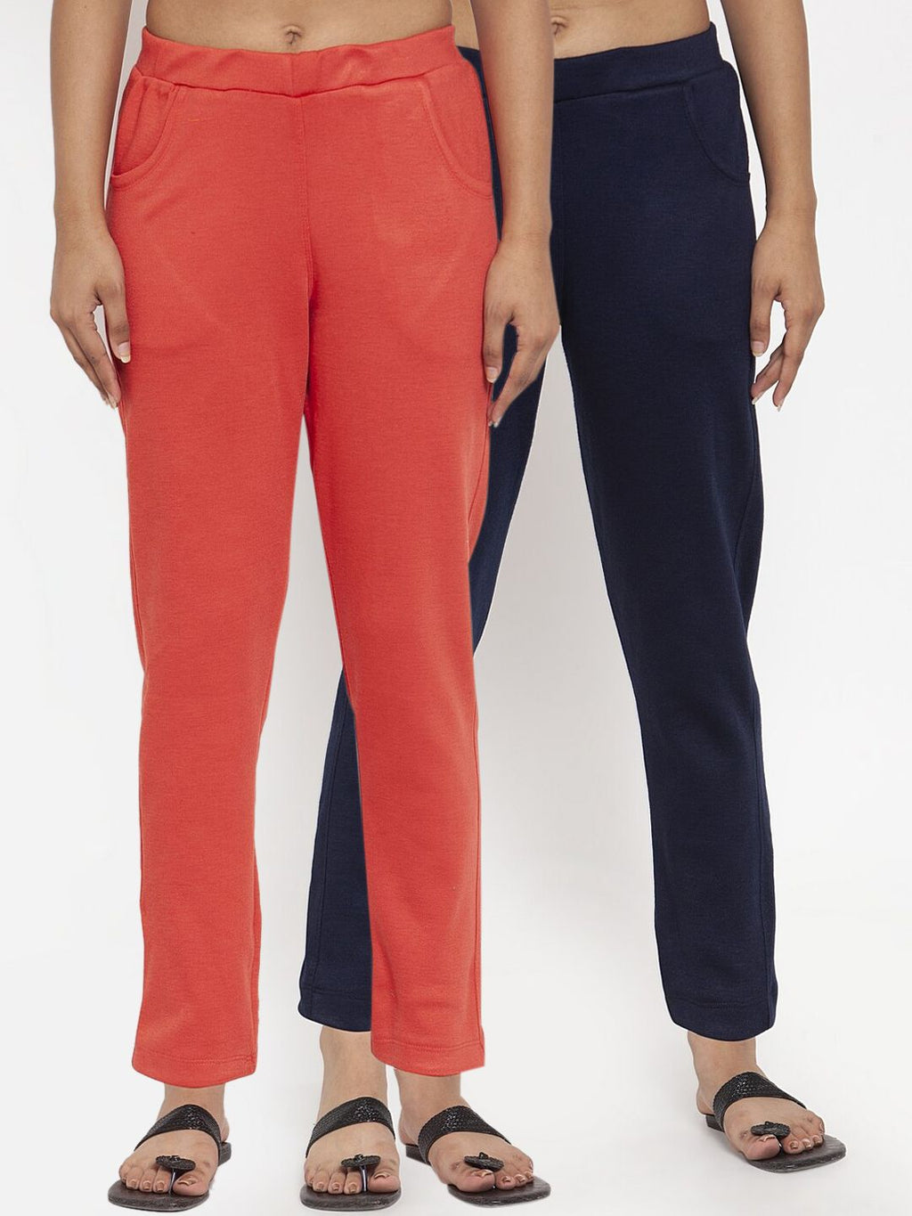 TAG 7 Women Pack of 2 Solid Acrylic Leggings