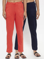 TAG 7 Women Pack of 2 Solid Acrylic Leggings