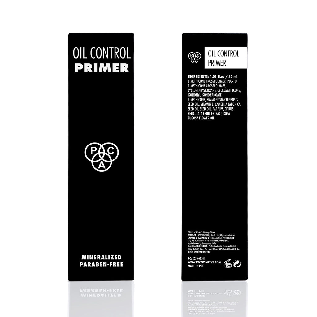 PAC Studio Oil Control Primer - Infused with 24K Gold Leaf Extracts, Controls Oil & Shine Minimizes Pores
