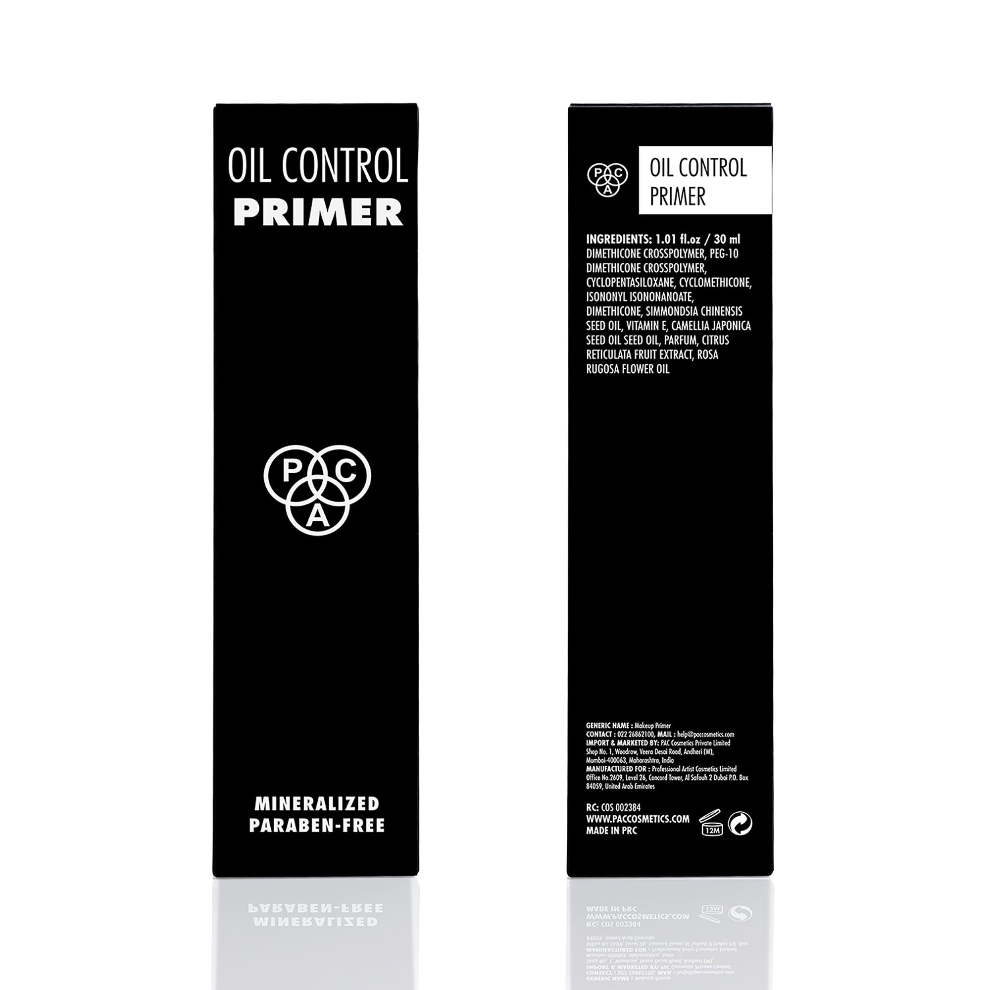 PAC Studio Oil Control Primer - Infused with 24K Gold Leaf Extracts, Controls Oil & Shine Minimizes Pores