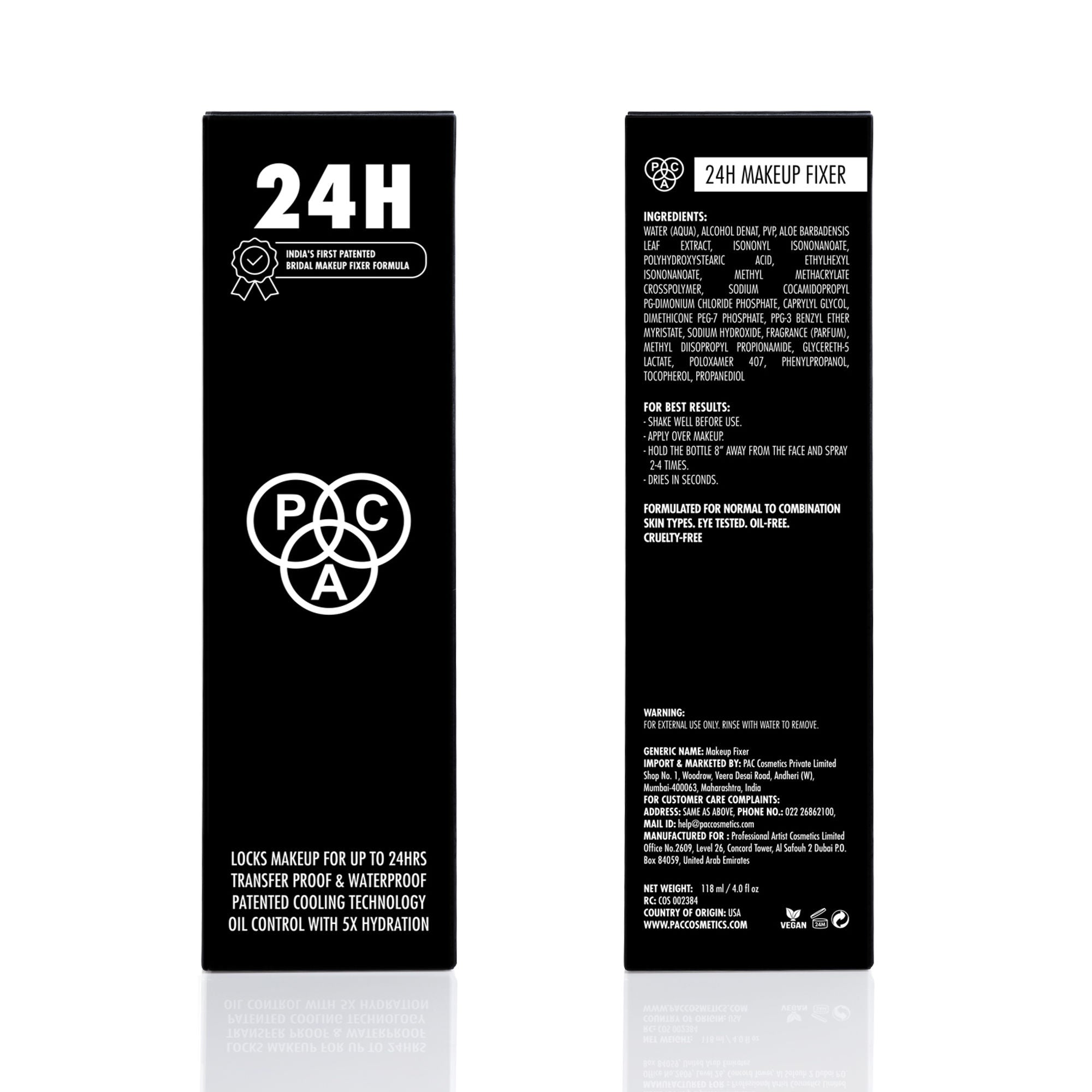 PAC Studio 24H Makeup Fixer - Locks Makeup for 24H, Patented Bridal Formula, Waterproof & Transferproof